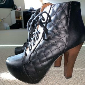Black platform heels